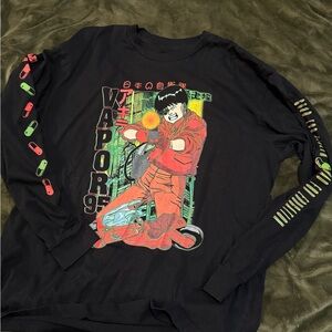 Black Graphic Long Sleeve Tee